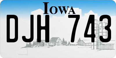 IA license plate DJH743