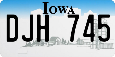IA license plate DJH745
