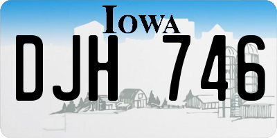 IA license plate DJH746