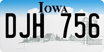 IA license plate DJH756