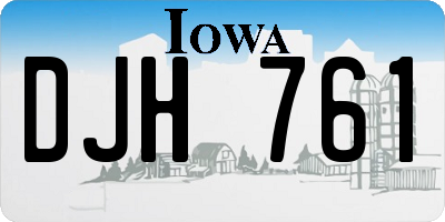 IA license plate DJH761