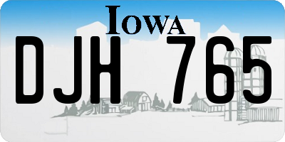 IA license plate DJH765
