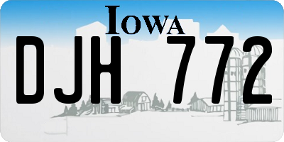 IA license plate DJH772