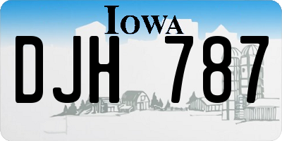 IA license plate DJH787