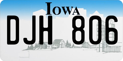 IA license plate DJH806