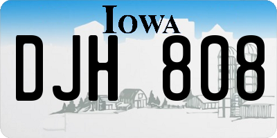 IA license plate DJH808