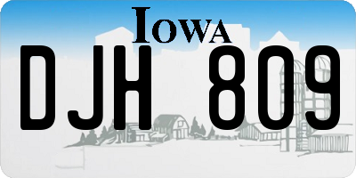 IA license plate DJH809