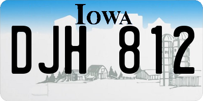 IA license plate DJH812