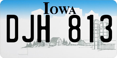 IA license plate DJH813