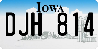 IA license plate DJH814