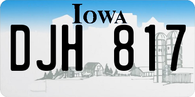 IA license plate DJH817