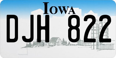 IA license plate DJH822