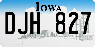 IA license plate DJH827