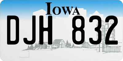 IA license plate DJH832