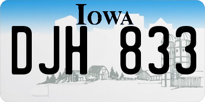 IA license plate DJH833