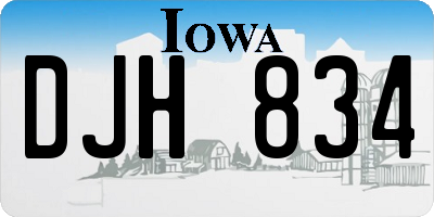 IA license plate DJH834