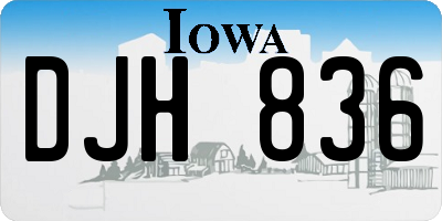 IA license plate DJH836