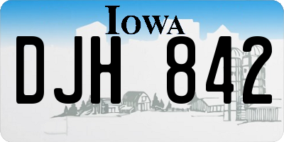 IA license plate DJH842