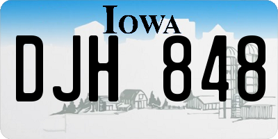 IA license plate DJH848
