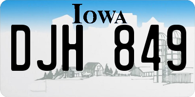 IA license plate DJH849