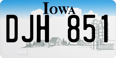 IA license plate DJH851