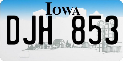 IA license plate DJH853