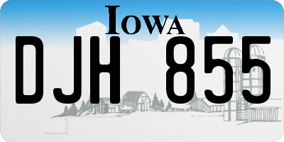 IA license plate DJH855