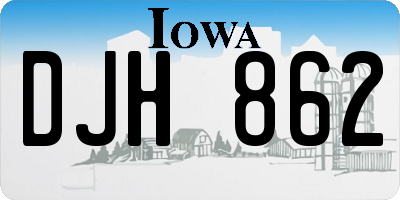 IA license plate DJH862