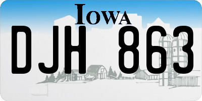 IA license plate DJH863