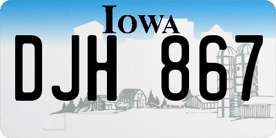 IA license plate DJH867