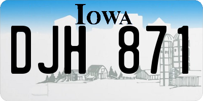 IA license plate DJH871