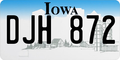 IA license plate DJH872