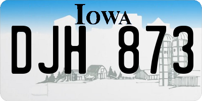 IA license plate DJH873