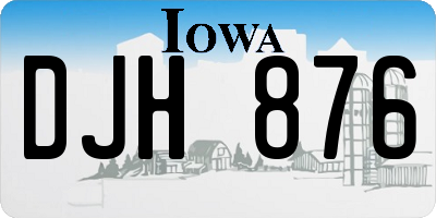 IA license plate DJH876