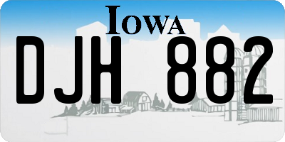IA license plate DJH882