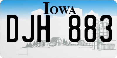 IA license plate DJH883