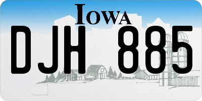 IA license plate DJH885