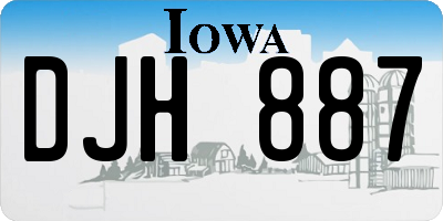 IA license plate DJH887