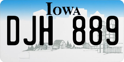 IA license plate DJH889