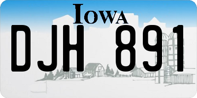 IA license plate DJH891