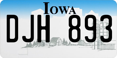IA license plate DJH893