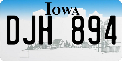 IA license plate DJH894