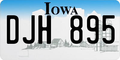 IA license plate DJH895