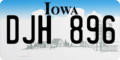 IA license plate DJH896