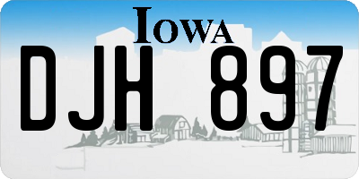 IA license plate DJH897