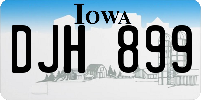 IA license plate DJH899