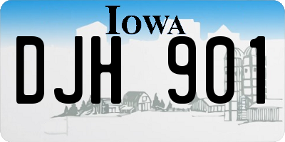 IA license plate DJH901