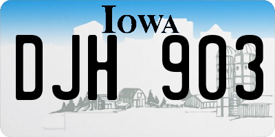 IA license plate DJH903