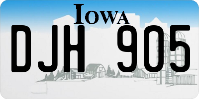 IA license plate DJH905