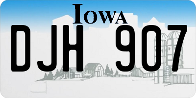 IA license plate DJH907